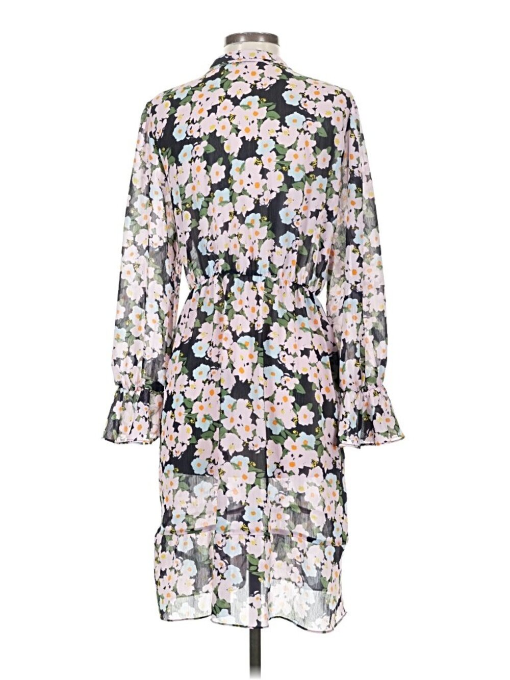 J Crew Mercantile Floral Midi Dress Size S Sheer Romantic Cottagecore Feminine - Picture 4 of 7